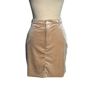 Forever 21 beige suede mini skirt size Large